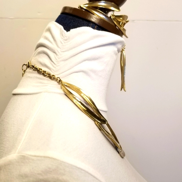 W33 RARE New Nordstrom brushed gold Forge Ahead Wavy Cuff flexible cuff bracelet - Picture 6 of 9